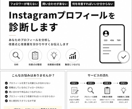 Instagramプロフィールを診断します 何を改善すればいいか分からない方へ イメージ1
