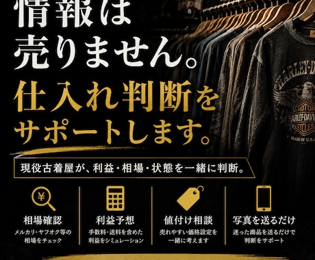 古着せどりの相談役になります 「せどりの良い場所」や「せどりの仕方」は売りません！！！ イメージ1