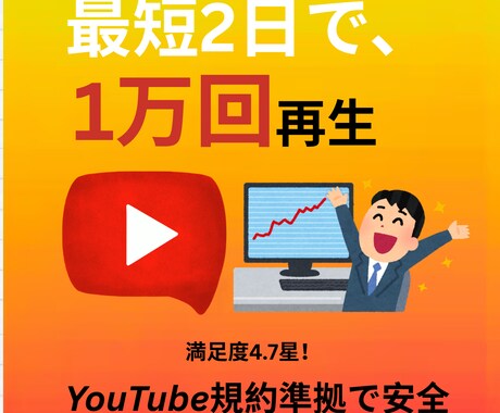 YouTube再生＆登録者を安全加速します 規約準拠×広告で爆速チャンネル成長 イメージ1