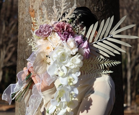 造花ウェディングブーケ製作します くすみカラーで写真映えするブーケを♡♡♡♡ イメージ2