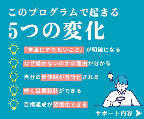 あなたの価値観にあった目標設計と習慣化を教えます オリジナルツールで価値観を整理し目標設計と習慣化サポート イメージ2