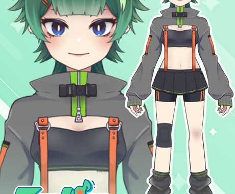 VTuber製作サンプル価格で承ります パーツ分けイラストからモデリングまで一括でお受けします！ イメージ1