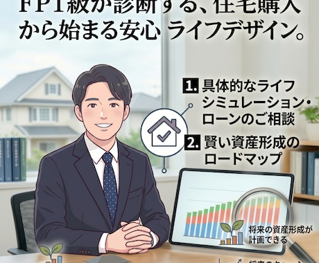 FP1級が住宅購入の適正予算を診断します 住宅購入の「なんとなく怖い」を、精密なデータで確信へ イメージ1