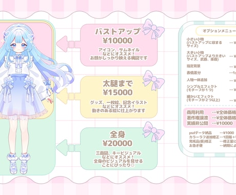 パッと目を惹くキラキラかわいいイラストお描きします ˗ˏˋ企業実績多数！ˎˊ˗|サムネ|返礼品・グッズ|1枚絵| イメージ2