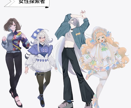 TRPG立ち絵/表情差分描きます 【女性】【若い男性】【中性的な人物】が得意です！ イメージ2