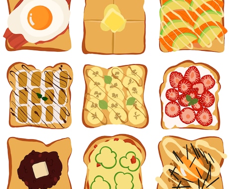 圧倒的低価格！商用可！食べ物のイラストを描きます ポップなイラストで、メニュー表など色々な用途におすすめ！ イメージ1