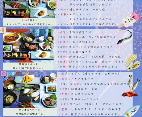 飲食店専門　メニュー表を作成します 開業・リニューアルなどこれからオリジナルメニューが必要な方へ イメージ2