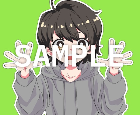 激安！！とにかく可愛いアイコンイラストを提供します 似顔絵もOK！SNSアイコンにおすすめ。お気軽にご連絡を！ イメージ1