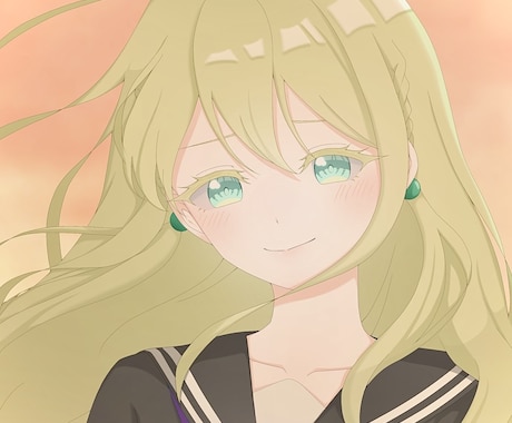 アニメ風の女性キャラクター 全身イラストのイラスト素材