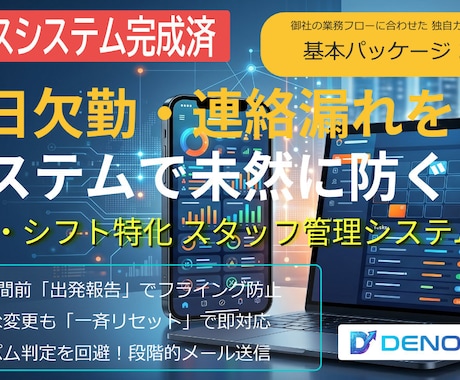派遣特化のスタッフ管理システム構築します ベースシステム完成済のため低価格・短納期！カスタマイズ込み イメージ1