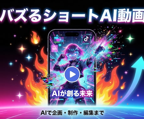 SNS用!バズるショートAI動画を制作します 商用利用可能のSNSに適したショート動画を制作します イメージ2