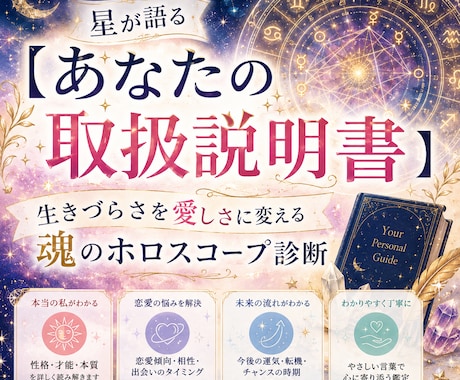 星が語る【あなたの取扱説明書】をお伝えします 生きづらさを愛しさに変える魂のホロスコープ診断 イメージ1