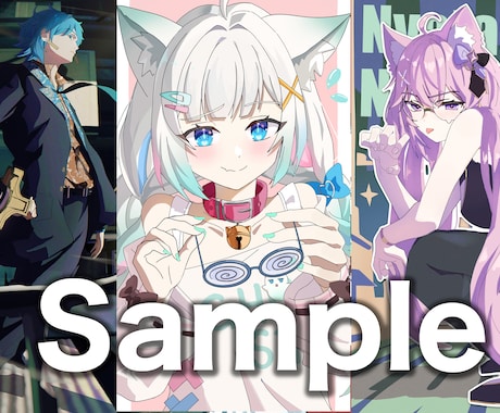 アニメ塗りで目を引くイラストをお描きします 鑑賞用からSNSアイコン、動画サムネイル用などに！ イメージ2