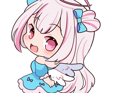商用利用可！シンプルで可愛いイラスト描きます 表情差分付き！SNS･配信･グッズ製作などにどうぞ！ イメージ2