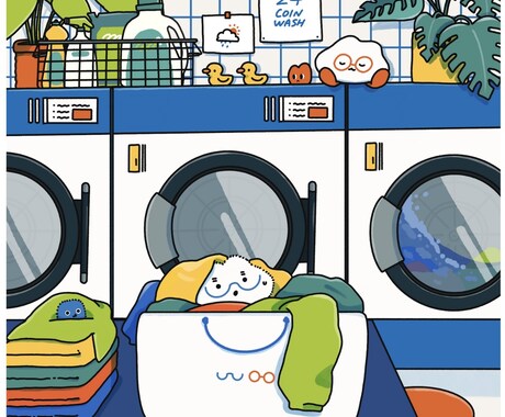 主線あり￤シンプルでカラフルなイラスト制作します サムネイル・雑誌・MV・キービジュアル・1枚絵などに！ イメージ1