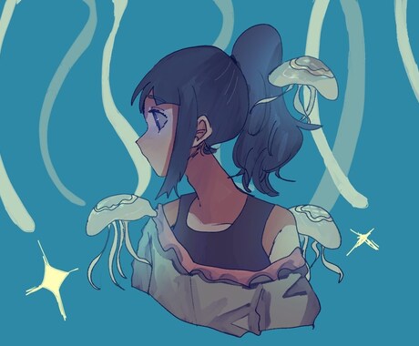 こだわりの色合いで描きます 暖色系のイラストとよく言われてます イメージ2