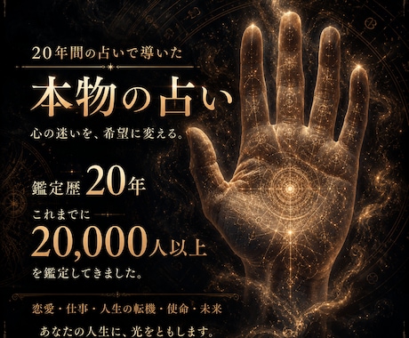 即解・極秘鑑定】悩み・恋愛・仕事…全運読み解きます 【2万人超を導き】現在・未来を完全解剖。「真実の的中鑑定」 イメージ1