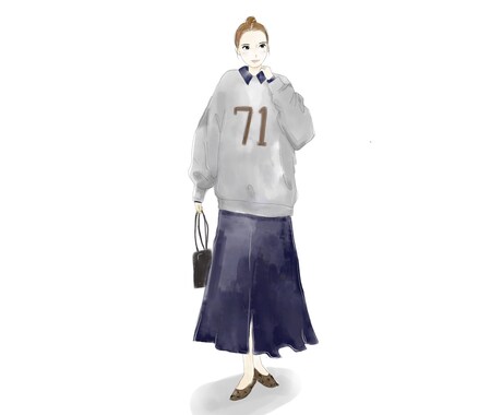 おしゃれな人物イラスト｜シンプルなイラスト描きます シンプルでお洒落な人物画が得意です。 イメージ2