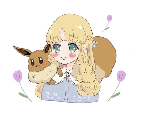 ゆるふわ可愛い女の子SNSアイコン描きます 癒しをお届けします。ご相談など、お気軽にどうぞ。 イメージ2