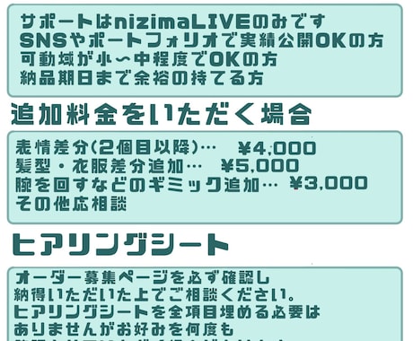 Live2Dデザインからモデリングまで承ります 修行お試し価格（10月受注分まで） イメージ2