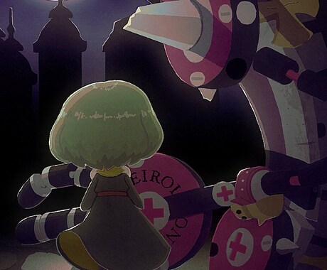 主線なしの絵本風一枚絵を制作します SNSやグッズ、歌ってみたなど、様々な用途に！ イメージ2