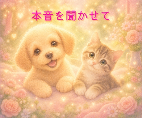 アニマルコミュニケーションで本音を聞きます 小さな迷いを解決／ペットさんの意思確認／本音のメッセージ付き イメージ1