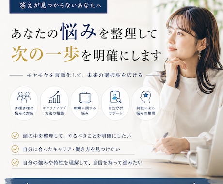 考えても答えが出ない悩み、整理します 一人では見えない道筋を一緒に整理します イメージ2