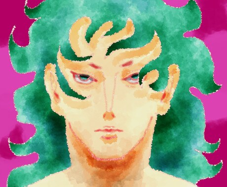 華やかな首元までのイラスト作成します シンプルで華やかなイラストを作成します イメージ2