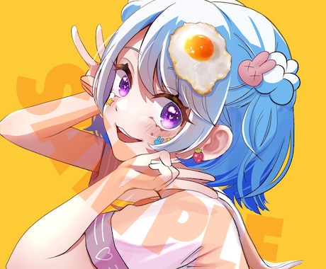 鮮やかでかわいいSNSアイコンを制作いたします 活き活きとしたビビッドなアイコンで、個性を全面に出します☆ イメージ1