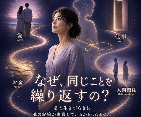 前世のカルマをクリアリングし、癒し、解放します 5代前まで遡り魂の反復を終え、本来の流れを取り戻し、一発逆転 イメージ2