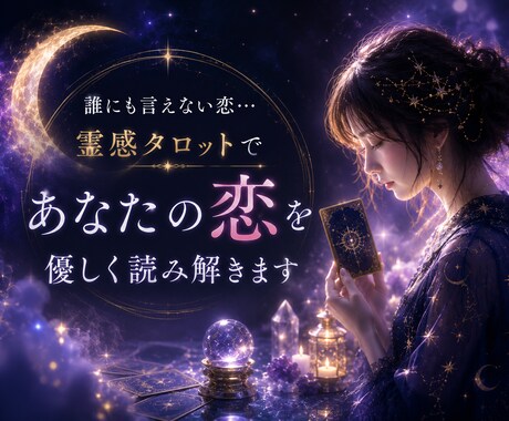 霊感タロットで誰にも言えない恋を優しく読み解きます あなたの想いに寄り添い、あの人の本音とこれからを読み解きます イメージ1