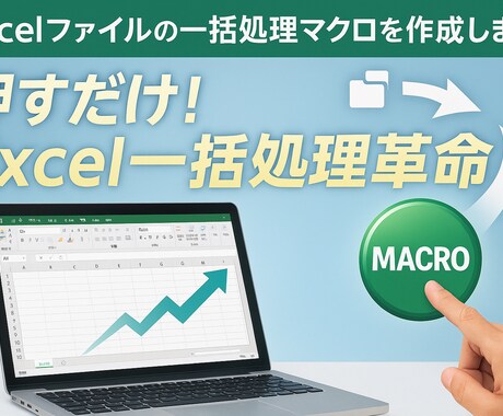 Excelファイルの一括処理マクロを作成します 押すだけ！Excel一括処理革命 イメージ1