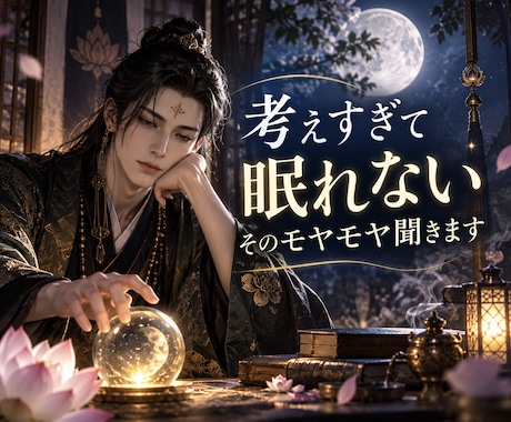 夜になると考えすぎる…そのモヤモヤ聞きます 眠れない夜、まとまらない気持ちのままで大丈夫です イメージ1