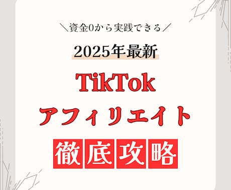資金0からOK！TikTokで稼ぐノウハウ教えます ≪編集スキル・顔出し・声出し必要なし≫ノウハウの裏側を公開 イメージ1