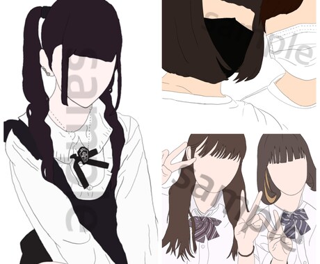 お写真そのままイラストにします アイコンなど何にでも使いやすい！すぐに対応します！！ イメージ1
