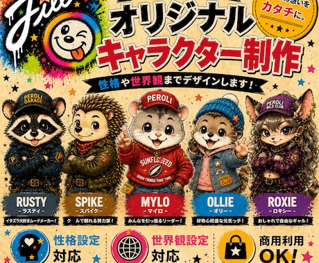 ブランドの顔になるキャラクターを制作します イメージ1