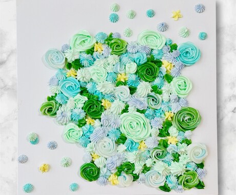 アクリル絵の具でお花を作ります 立体感のあるテクスチャーアート イメージ1