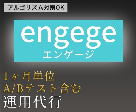 1ヶ月／engage（エンゲージ）を運用代行します 人材確保メインの現役アドバイザー／内製化した運用ノウハウ活用 イメージ1