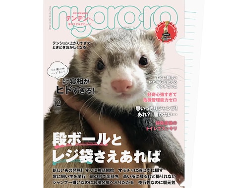 ファッション雑誌の表紙っぽいクリアファイル作ります とっておきの写真であなたのペットを雑誌デビューさせよう！ イメージ2