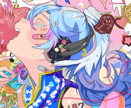 サムネ栄えするイラストを提供します 一ひねりした構図に着目!視聴者の目を惹きます! イメージ1