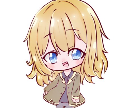 デフォルメイラストやTwitch用スタンプ作ります Twitch用スタンプとデフォルメイラストの作成をします。 イメージ1