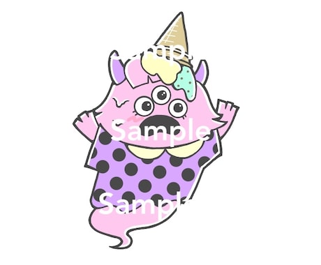 ポップで楽しいモンスターアイコン作ります あなたの「 好き 」でイメージしたモンスターを描きます！★ イメージ2