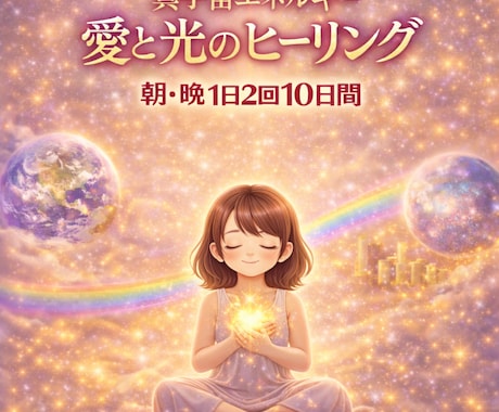 10日間で心と流れを整え朝夜2回やさしく癒します 毎日朝夜ヒーリング＋最後にオラクルカードメッセージ付き イメージ1