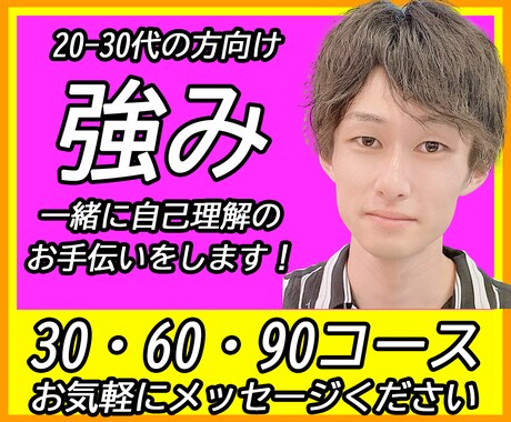 90の質問を使い強み発見！自己理解のお手伝いします 出品者OK！20-30代クォーターライフクライシスの方もOK イメージ1