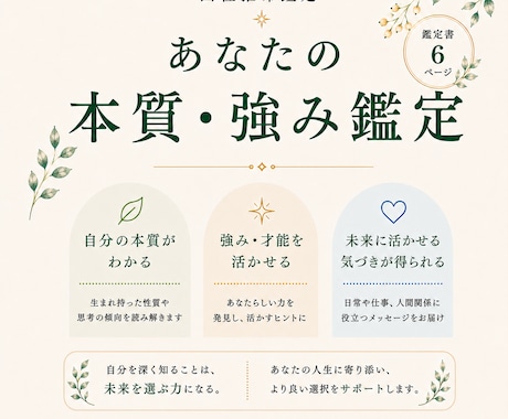 あなたの本質、強みを【四柱推命】で読み解きます ココナラ出品記念☆特別価格でご提供中 イメージ2
