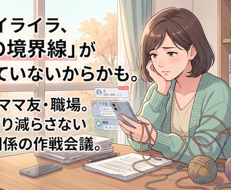 人間関係のモヤモヤを臨床心理士が整理します 「私が我慢」は卒業。自分を守る境界線を引く作戦会議 イメージ1