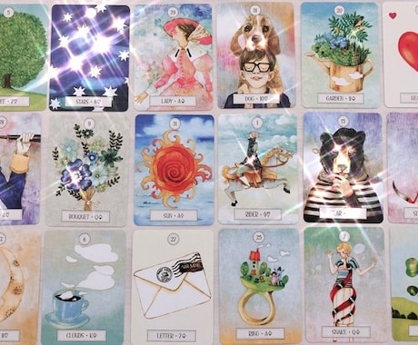 ルノルマンカード☆グランタブローで占います 全カードを使い徹底分析。恋愛、仕事、金運、家庭運全般対応 イメージ1