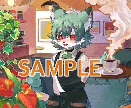 柔らかい印象の一枚絵を作成いたします 人物からケモノまで多彩なキャラクターに対応します！ イメージ2