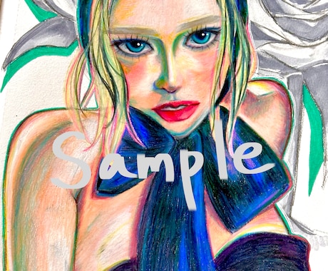 リアル×アート風に似顔絵を描きます 写真やイメージを元にアート風ポートレートを制作します イメージ2