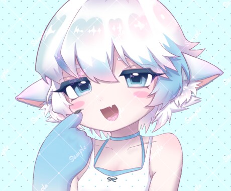 目を引く可愛い女の子を描きます SNS用アイコンを制作いたします♪ イメージ2